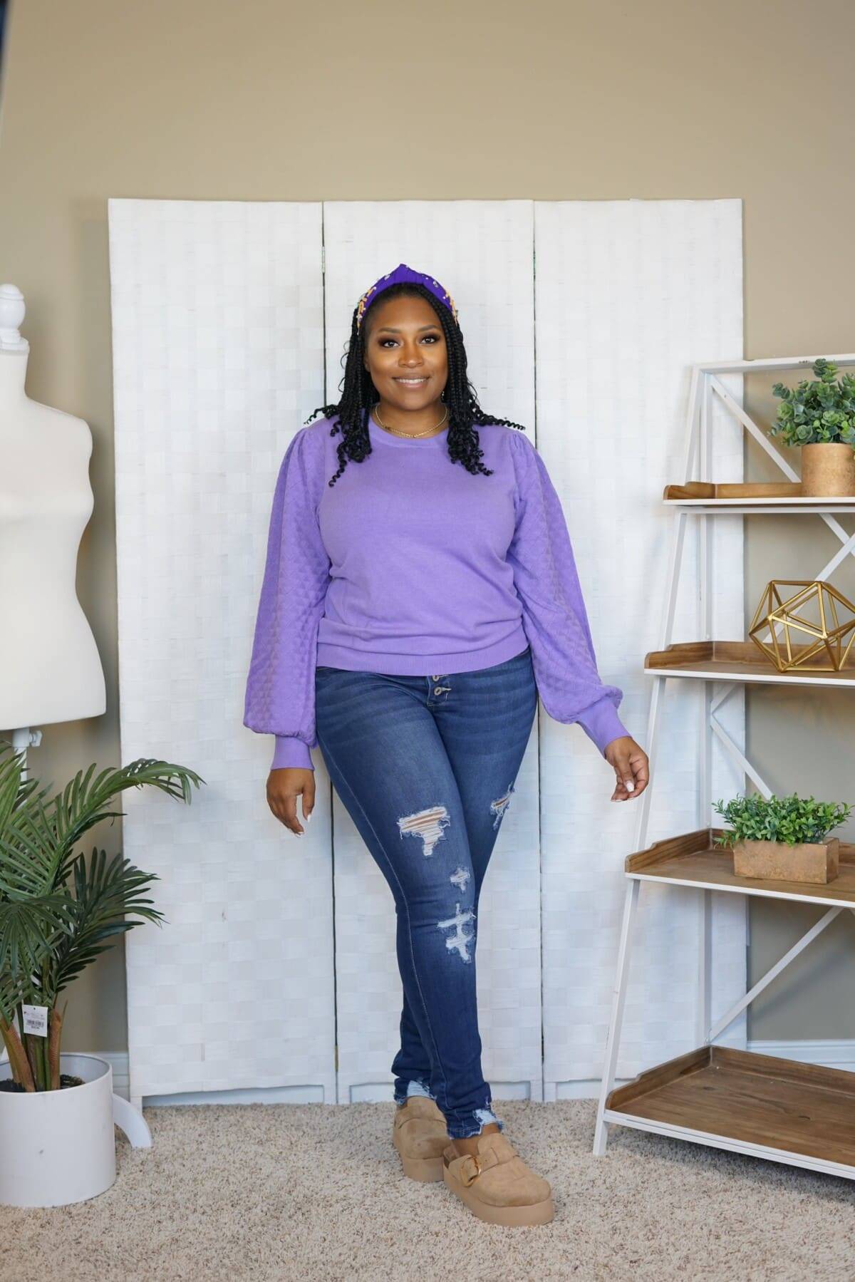 Lavender Knit Sweater